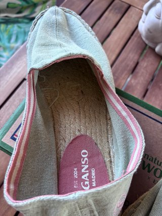 Alpargatas El Ganso Beige/Verde