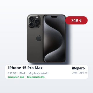 iPhone 15 Pro Max 256 GB Negro