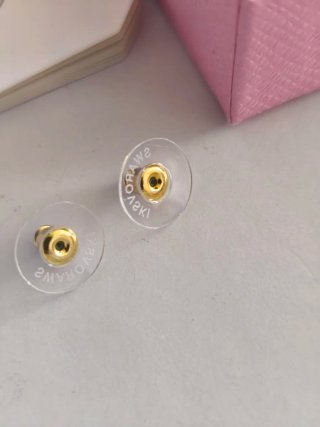Pendientes Swarovski Dorados y Blancos