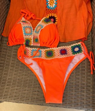 Bikini uncinetto arancione taglia L