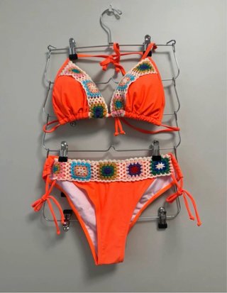 Bikini uncinetto arancione taglia L