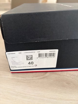 Sandalias cuña Tommy Hilfiger azul y beige