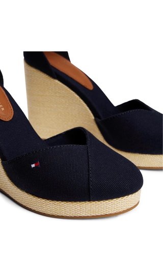 Sandalias cuña Tommy Hilfiger azul y beige