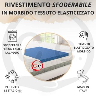 Topper Memory Foam 5cm Malika Home Matrimoniale