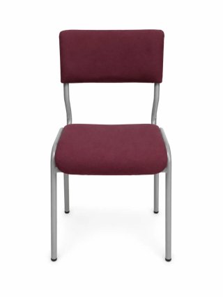 Silla de oficina roja y plateada