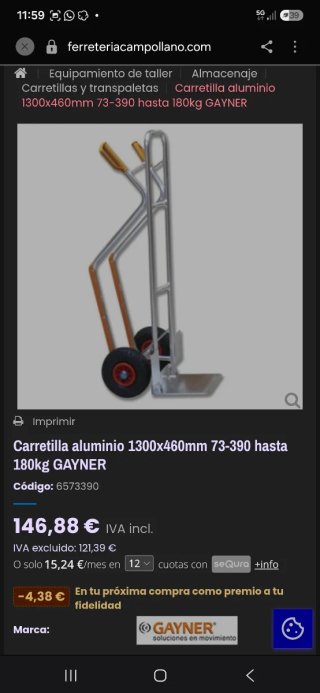 Carretilla de aluminio