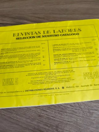 Revista antigua "Fantasías" – Punto de cruz