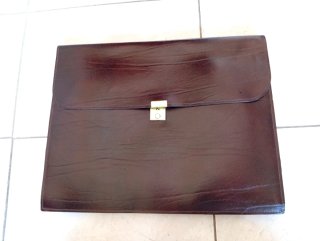 Cartera carpeta portafolios de piel antigua