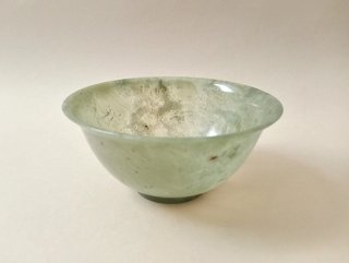 CIOTOLA Pietra GIADA Vintage CINESE Verde con BASE