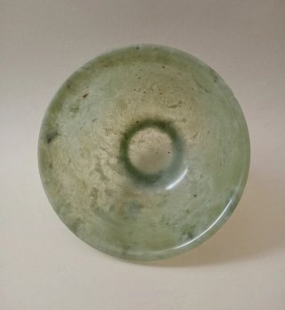 CIOTOLA Pietra GIADA Vintage CINESE Verde con BASE