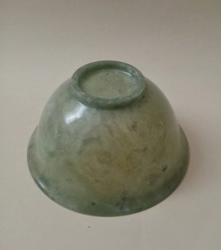 CIOTOLA Pietra GIADA Vintage CINESE Verde con BASE