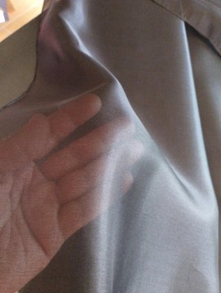 Organza di pura seta nera MT 2.70