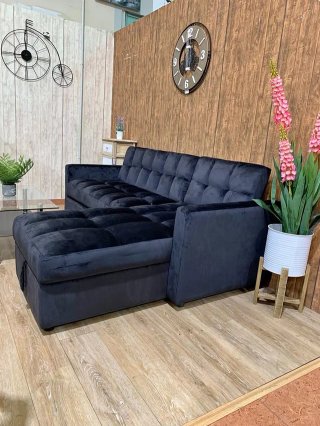Sofá Cama Negro 190x170cm