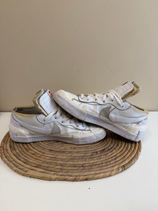 Nike Blazer Low sacai Cuero Blanco Talla 45