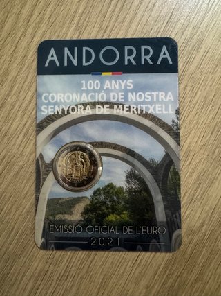 2 euro Andorra 2021 Incoronazione Meritxell