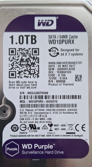 Disco Duro WD 1TB Purple