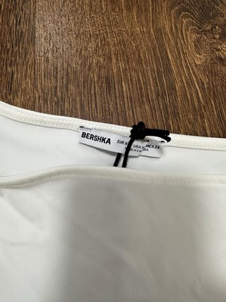 Top blanco manga larga