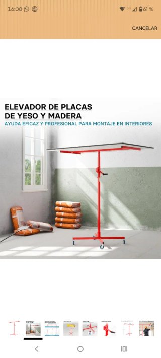 Grúa para placas de yeso