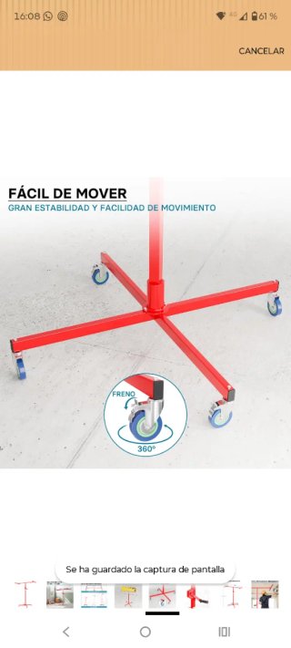 Grúa para placas de yeso