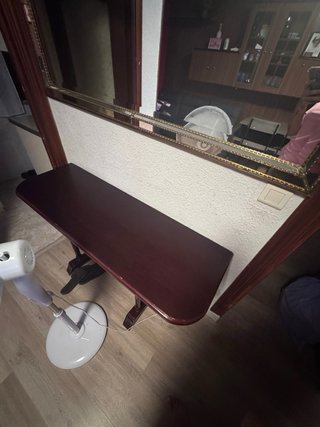 Mesa de salón plegable de madera