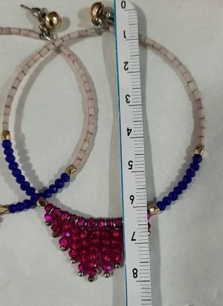 Pendientes Aro Cristales y Cuentas