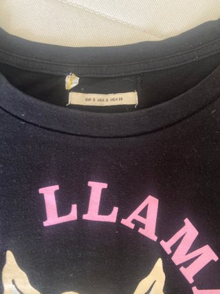 Camiseta crop top No Llama No Fama Talla S