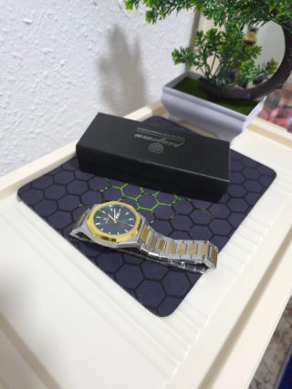 Reloj paazomu Hombre Azul y Dorado