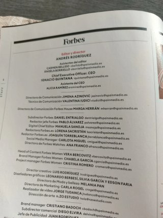 Revista Forbes en la empresa española 2024