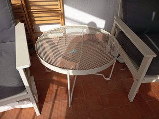 Pack sofá, sillón y mesa auxiliar exterior