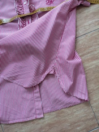 Blusa manga corta rayas rojas