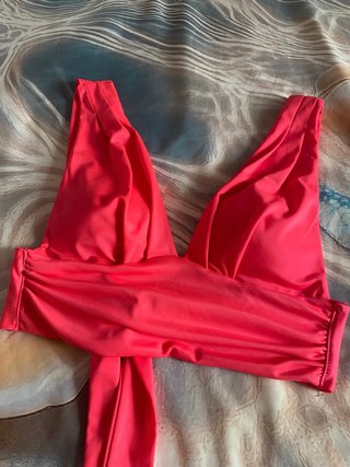 Top rosa fruncido
