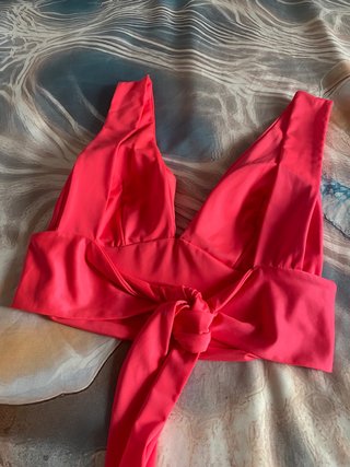 Top rosa fruncido