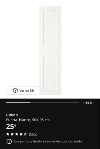 Puerta armario PAX