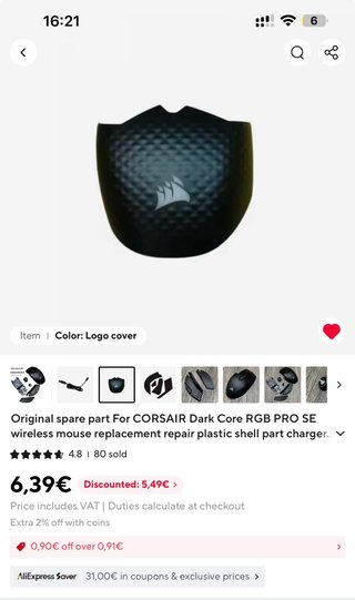 Corsair Dark Core RGB Pro SE Ratón Gaming