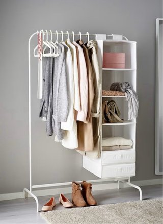 Burro Ropa Ikea Metal Blanco