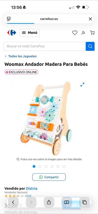 Andador de madera para bebés