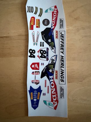 Pegatina Honda Motocross 84, solo pegatinas