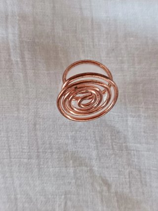 Anillo Cobre Artesanal Espiral Ajustable