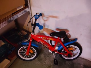 Bicicleta Patrulla Canina Roja y Azul