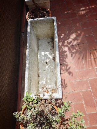 Jardinera Rectangular Piedra y Cemento