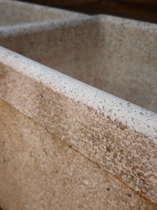 Jardinera Rectangular Piedra y Cemento