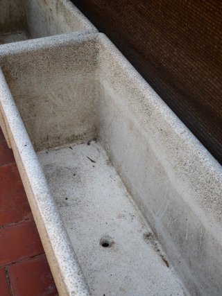 Jardinera Rectangular Piedra y Cemento