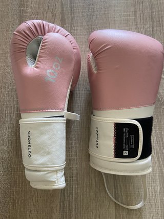 Guantes Boxeo Outshock 10 oz Rosa/Blanco