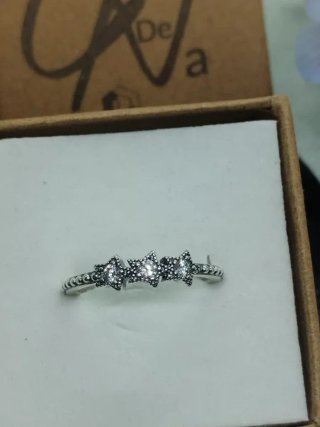 Anillo de Plata 3 Estrellas Circonita
