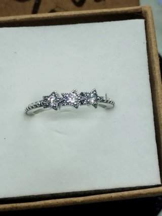 Anillo de Plata 3 Estrellas Circonita