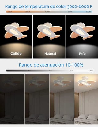 Lámpara infantil avión madera
