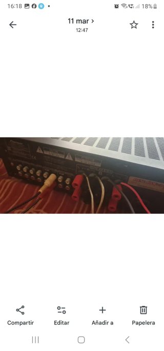 Amplificador Pioneer con altavoces