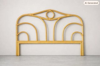 Cabecero vintage “chic” de bambú 1,45 m
