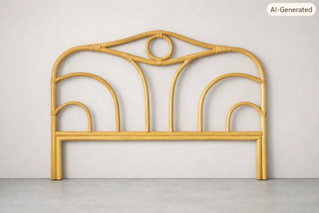Cabecero vintage “chic” de bambú 1,45 m