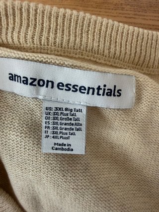 Amazon Essentials jersey cuello redondo Hombre, talla 3XL